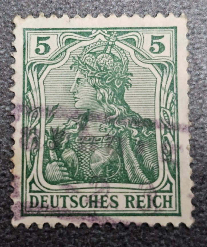 Stamp Germany Deutsches Reich Germania 5 Pfennig 1905 Mi. Nr. 85 [🇩🇪39674-4]