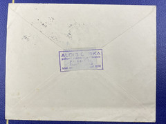 1941 BOHEMIA & MORAVIA TAB REGISTERED PRAGUE TO DOBRIS, Czech Republic.