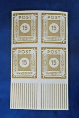 Germany Stamps Allied Occupation 4x 15 Pfennig 1945 Block SBZ Mi. Nr. 47 (19789)