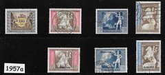Stamp set with overprints B209-215 1942 Postal Congress Vienna Austria #1957a