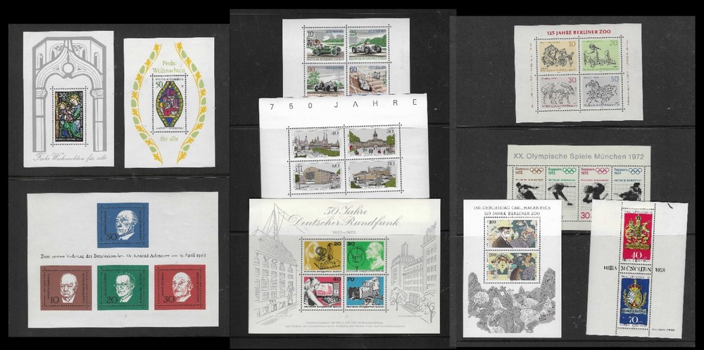 Germany. Set_260113#10SS (U/M, see scans). 10 souvenir sheets.