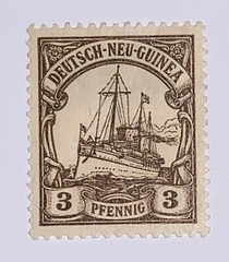 Travelstamps: GERMAN NEW GUINEA STAMPS Scott #20 Kaiser’s Yacht, Mint OG WMK
