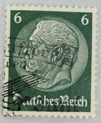 GERMANY ~ Deuirches Reich ~ Green Stamp 6 Heller ~ Cancelled/Posted ~ B302