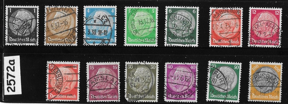 Used Stamp group 1932-1936 President Hindenburg Third Reich era Germany #2572a