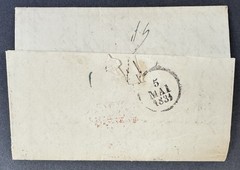Germany, 1831 Stampless Cover/2 Page Folded Letter, from Hamburg to Bordeaux