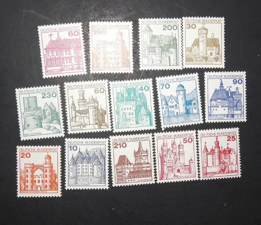 GERMANY SCOTT #1231-1242 VARIOUS CASTLES MNH SET OF 14