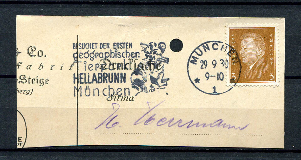 German Reich : Slogan cancel from 1930 – Munich