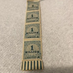 Vintage 1923 Germany 1 Million Mark Stamp Strip – Weimar Hyperinflation Era