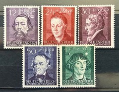 1942 German GG occ of Poland set of 5 Stamps Mi:DEGO 96- 100 People MH* /408a
