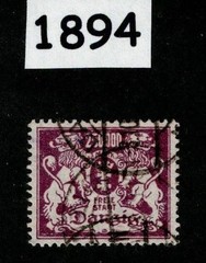 Used stamp Sc 134 Gdansk Poland Danzig 1923 Germany post WWI #1894