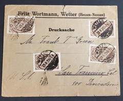Germany, very nice 1923 Inflation Printed Matter cover to USA