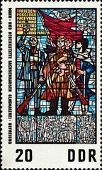DDR #Mi1347 MNH 1968 Sachsenhausen Nazi Camp Stained Glass WWII Liberation [988]