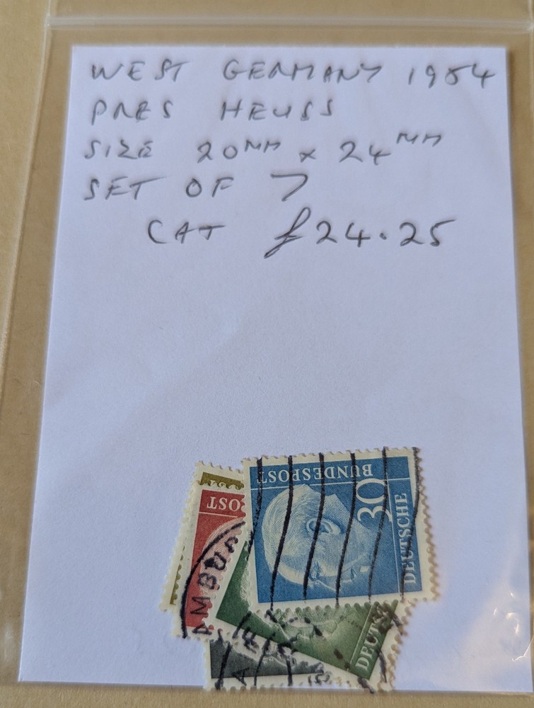 Germany 1954 Deutsche BundesPost Pres Heuss Cat £24.25