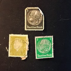 30 Germany Deutsches Reich/DDR Used Postage Stamp Lot Handstamped 3-40 Pf