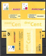 Germany ‚Cyphers‘ Complete Set 3 x 20 Sheets 2c, 3c, 8c Selfadhesive MNH !