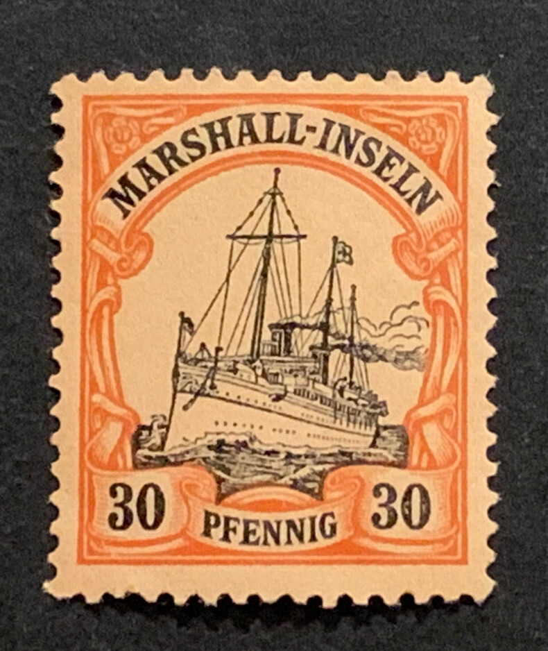 Travelstamps: GERMANY MARSHALL ISLANDS STAMP Kaiser’s Yacht Mint OG NH UNWMK 30p
