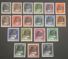 German Occupation 1941 Hitler Local Berga Saxony ** MNH Full Set