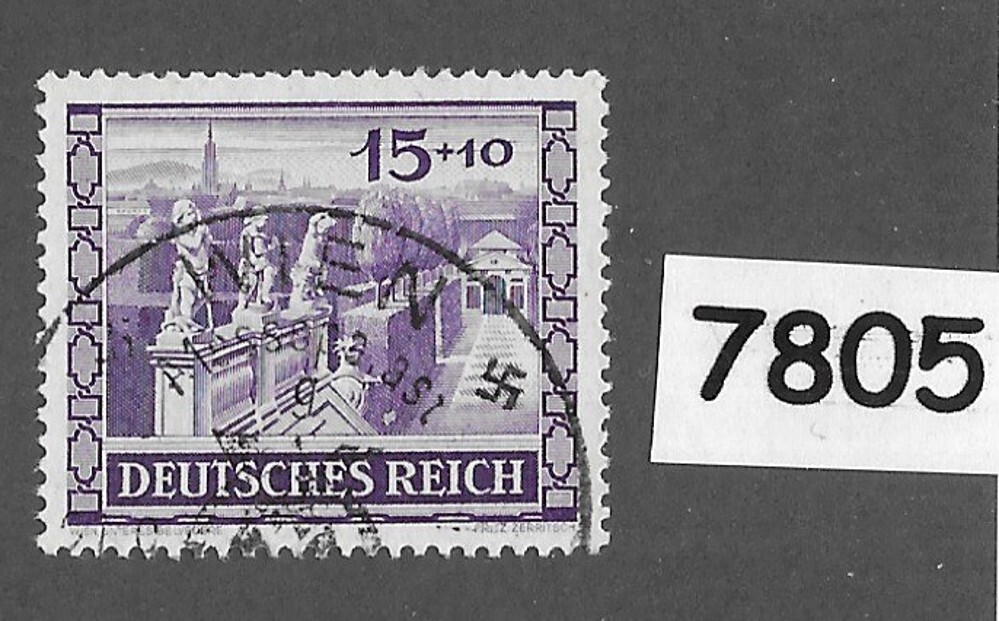#7805 Used stamp B199 1941 / Third Reich Germany Fancy Vienna Austria cancel