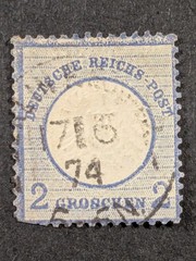 GERMANY 1872 Lot of 5 Used Stamps 1/3, 1/2, 1, 2 Groschen Large – 1/3 Gros Small
