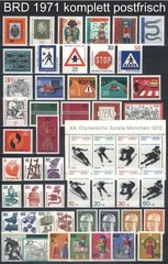 West-Germany / FRG / BRD Complete Yearsets 1970-1979 MNH Stamps, Mi. 612-1032