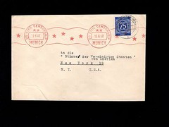 Germany THREE 75pf Single Franked Censored Red Purple Black 1947 Covers 7n