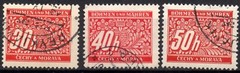 GERMANIA Boemia e Moravia 1939/1940 – Segnatasse – Usati 30/40/50 h. #S#DRM