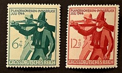 Travelstamps: 1944 Germany Stamps Scott #B278-B279 Soldier & Tirolese Rifleman