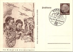 GERMANY 1941 WWII ILLUSTRATED MILITARY STATIONERY POSTCARD SPECIAL PICT POSTMARK