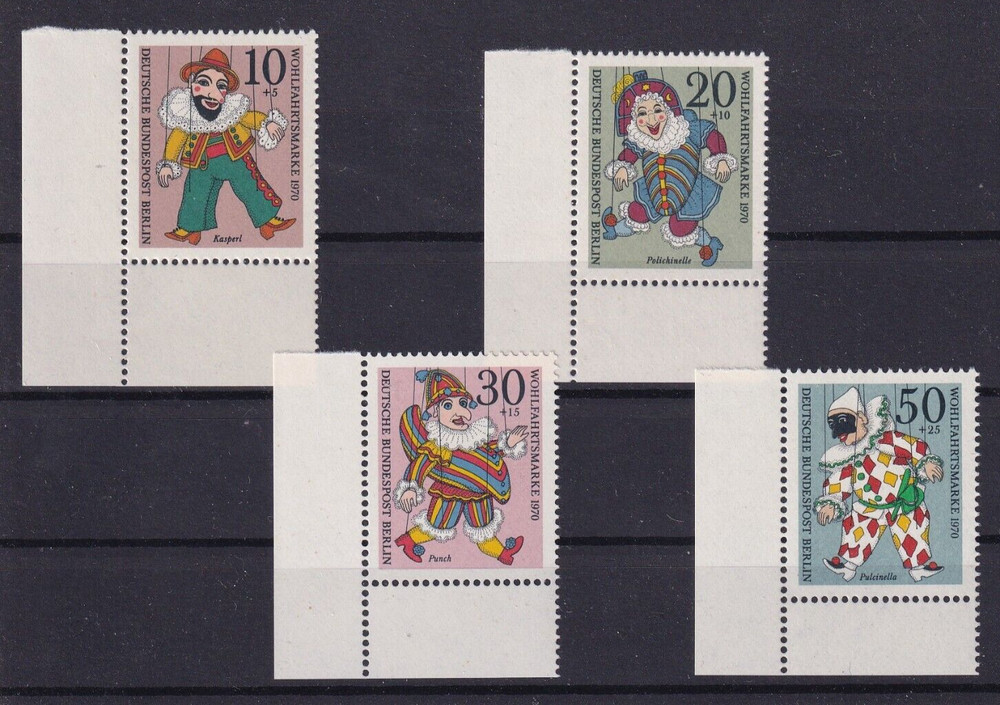 Berlin MNH ** 373-6 SC 9NB74-7 Puppets set corner margins