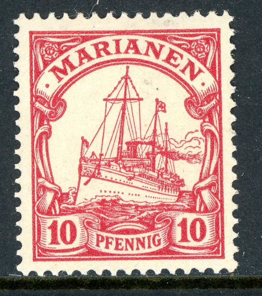 Germany 1901 Mariana Islands 10pf Yacht Scott #19 Mint Y15
