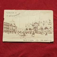 Beautiful Antique Italian COLOR postcard book booklet Italy Venice VENEZIA