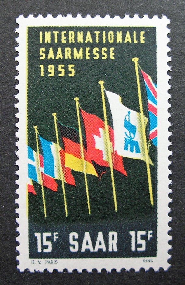 Saar Germany 1955 Scott #255 MNH OG Complete Set!