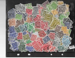 POSTMARKS Germany stamps / 1400+ mixed all 1946 Allied West zone #1900