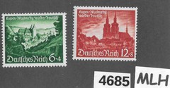 #4685 MLH stamp set Sc B174 – 175 / Eupen & Malmedy 1940 Third Reich Germany