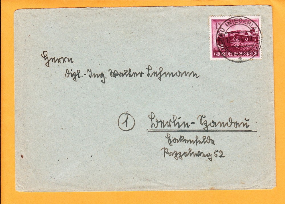 Germany VERY SCARCE USAGE Michel 880 Tank Hero Series Luckau 1944 Z24