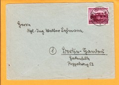 Germany VERY SCARCE USAGE Michel 880 Tank Hero Series Luckau 1944 Z24