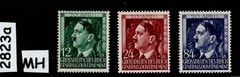 MH Stamp set NB33-NB35 1944 German occupation Poland WWII Adolf Hitler #2823a