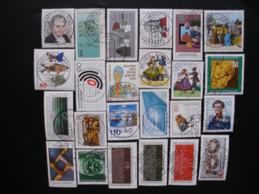 Germany 1981-82- Two Complete Years of 80 Stamps, 1 Souvenir Sheet Used, CTO
