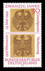 BRD FRG #Mi585 MNH 1969 Federal Weimar Heraldic Eagles [998 YT448 SG1487]
