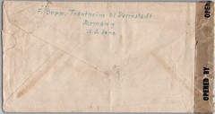 GERMANY 1945-49TH WWII AMERICAN OCCUP ZONE CENSORED COVER ADDR USA