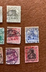 Lot of 10 1900-20 Germany Deutsch Reich GERMANIA – Used