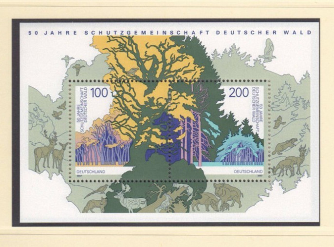 Germany – 1997 Sc. 1968, Society for Protection of Forests, souvenir sheet, MNH
