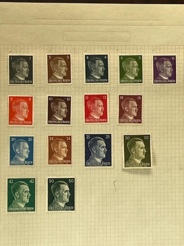 Germany 1941 Scott – WW II Adolph Hitler Nazi 3rd Reich 14 STAMPS MINT HINGED