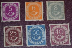 ALEMANIA freimarken POSTHORN COMPLET MNH -136 -70 USED- MNH
