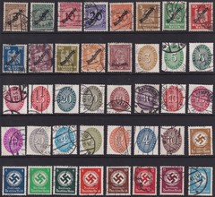 Lot-R Authentic Historical Stamps Germany WWII 3rd Reich Official Classic U