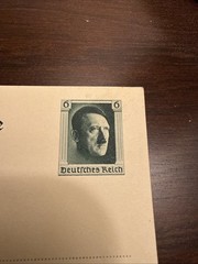 Rare WW2 WWII German Portrait Third Reich Unused Stamp post card Nuremberg 1937