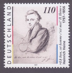 Germany 1984 MNH 1997 Heinrich Heine – Poet Issue Very Fine