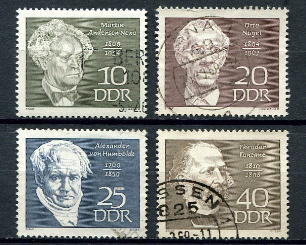 Germany – DDR : Famous Men set from 1969 – used / CTO