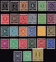 Stamp Germany Bundespost Sc 0530-56 1946 Deutsche Post WWII Occupation Set MNH