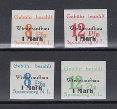 GERMANY SOVIET OCCUPATION 1946 LOCAL SPREMBERG 17-18 & 19-20 IMPERF PERFECT MNH